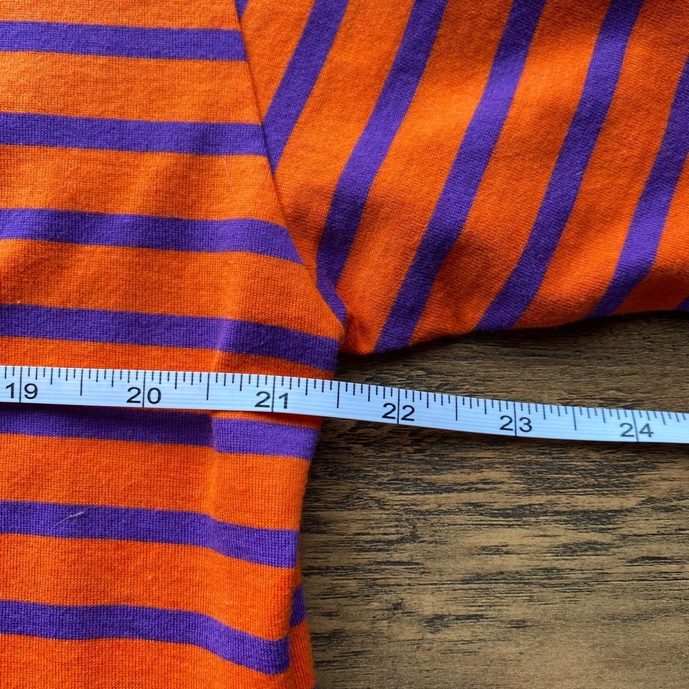 Ralph Lauren Orange and Purple Striped Tee - Picture 6 of 7